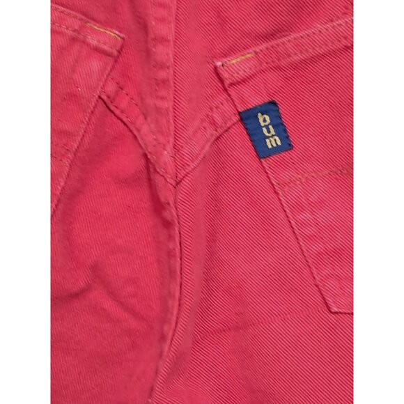 BUM Equipment Jean Shorts Red Denim High Waisted 23 inch Waist Juniors Size 7 Vi - Picture 5 of 8